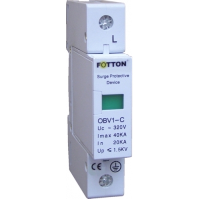 Ogranicznik przepięć FOTTON OBV1-C40/1P 20/40kA T2 320V AC